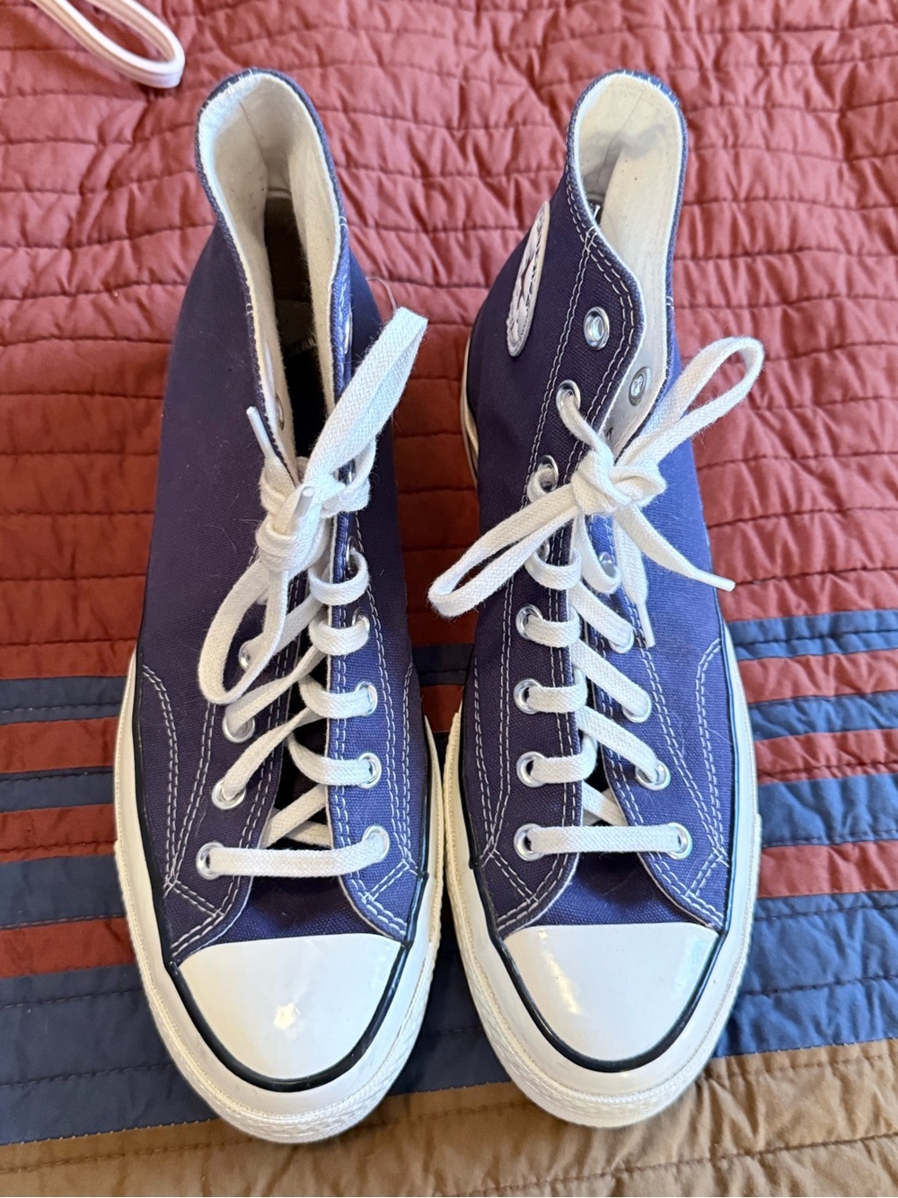 Converse Chuck Taylor High-Top Sneakers in Purple and White